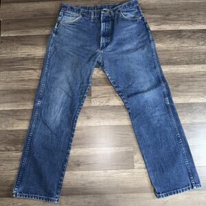 Vintage Wrangler Jeans Mens 38x31Blue 13MWZ Denim Pants Straight Fit Western